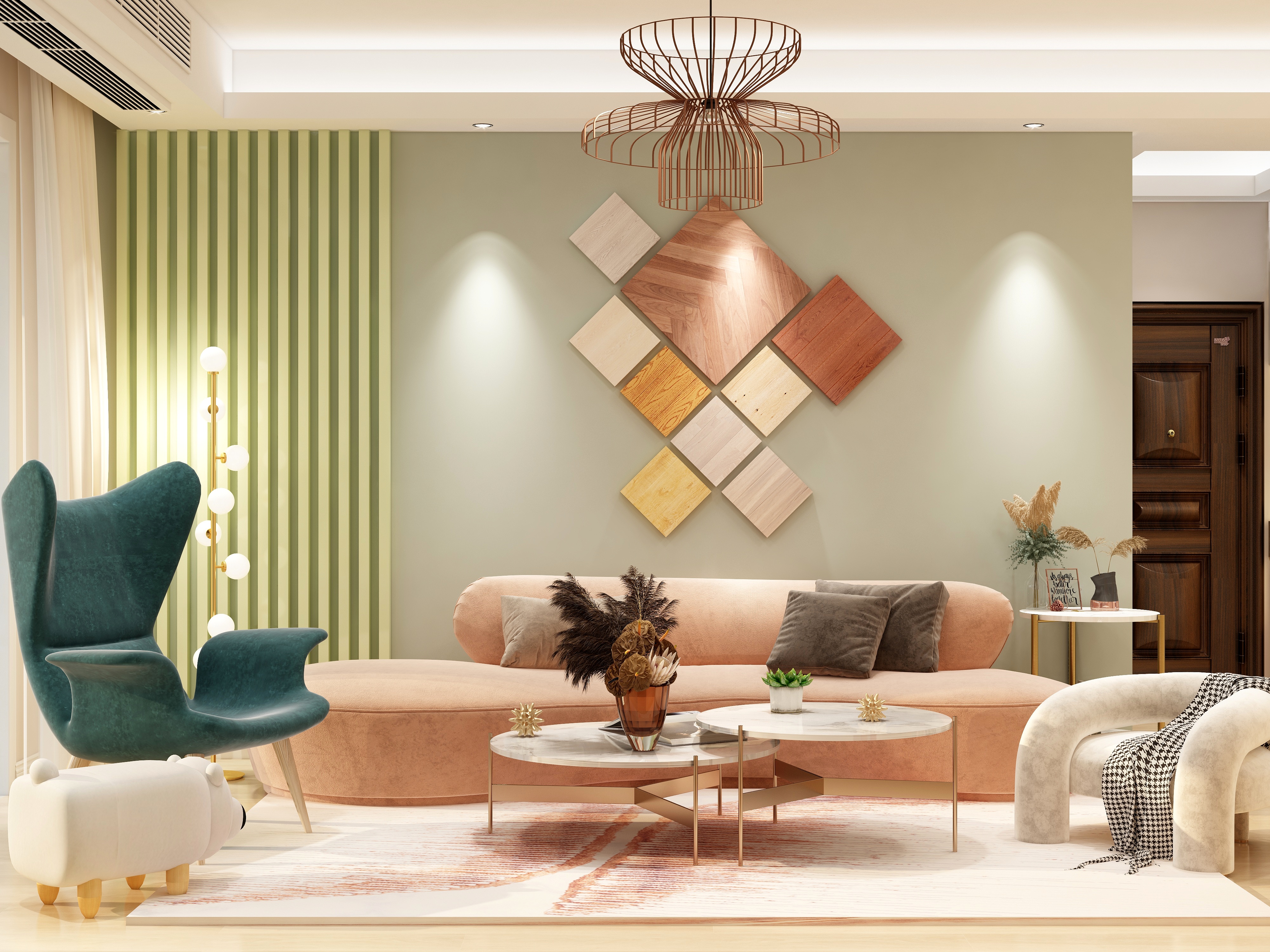 王思力-【马卡龙轻奢风】装修效果图