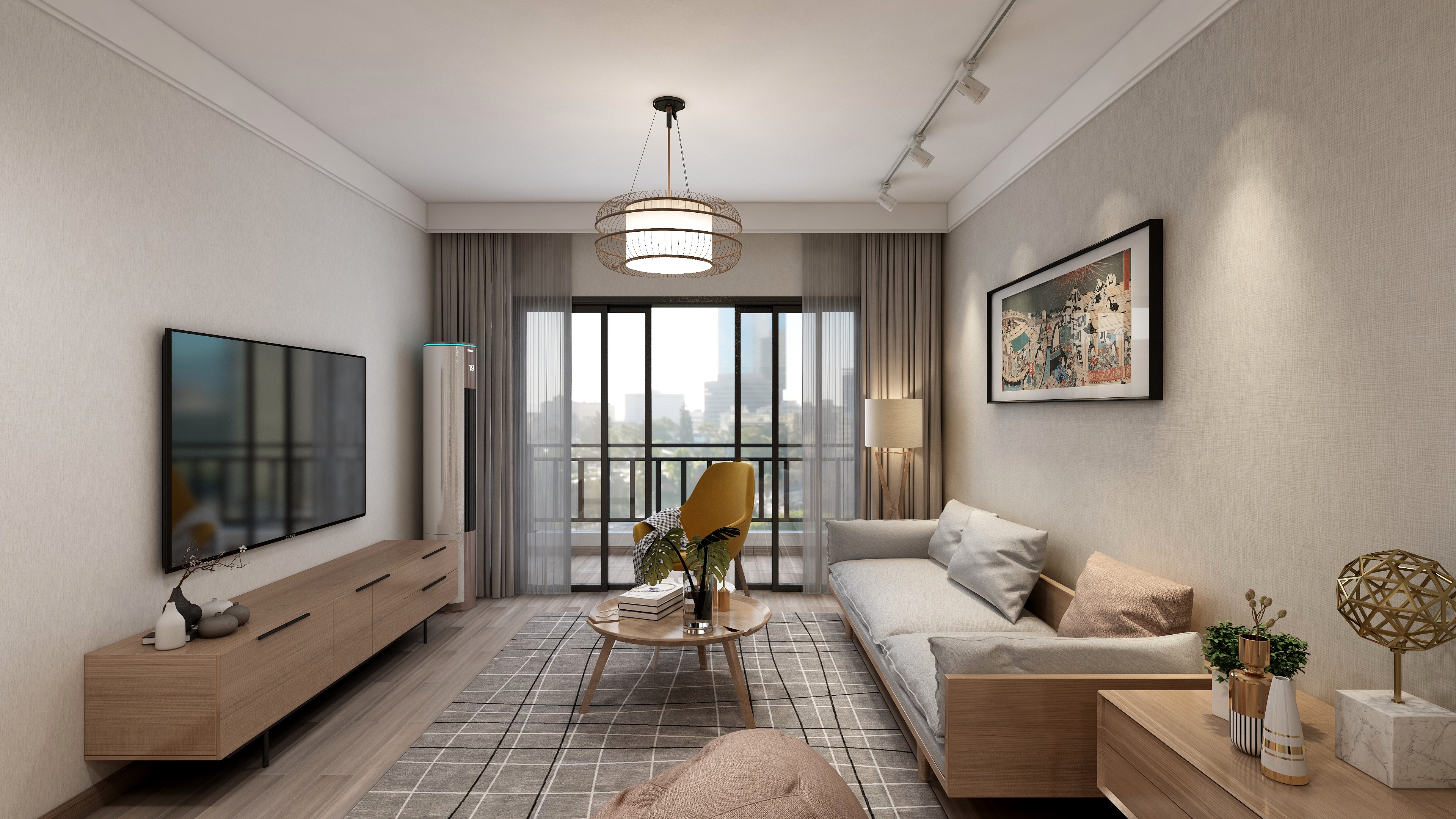 塑梧设计-雅安卢先生-97方日式全屋设计装修效果图