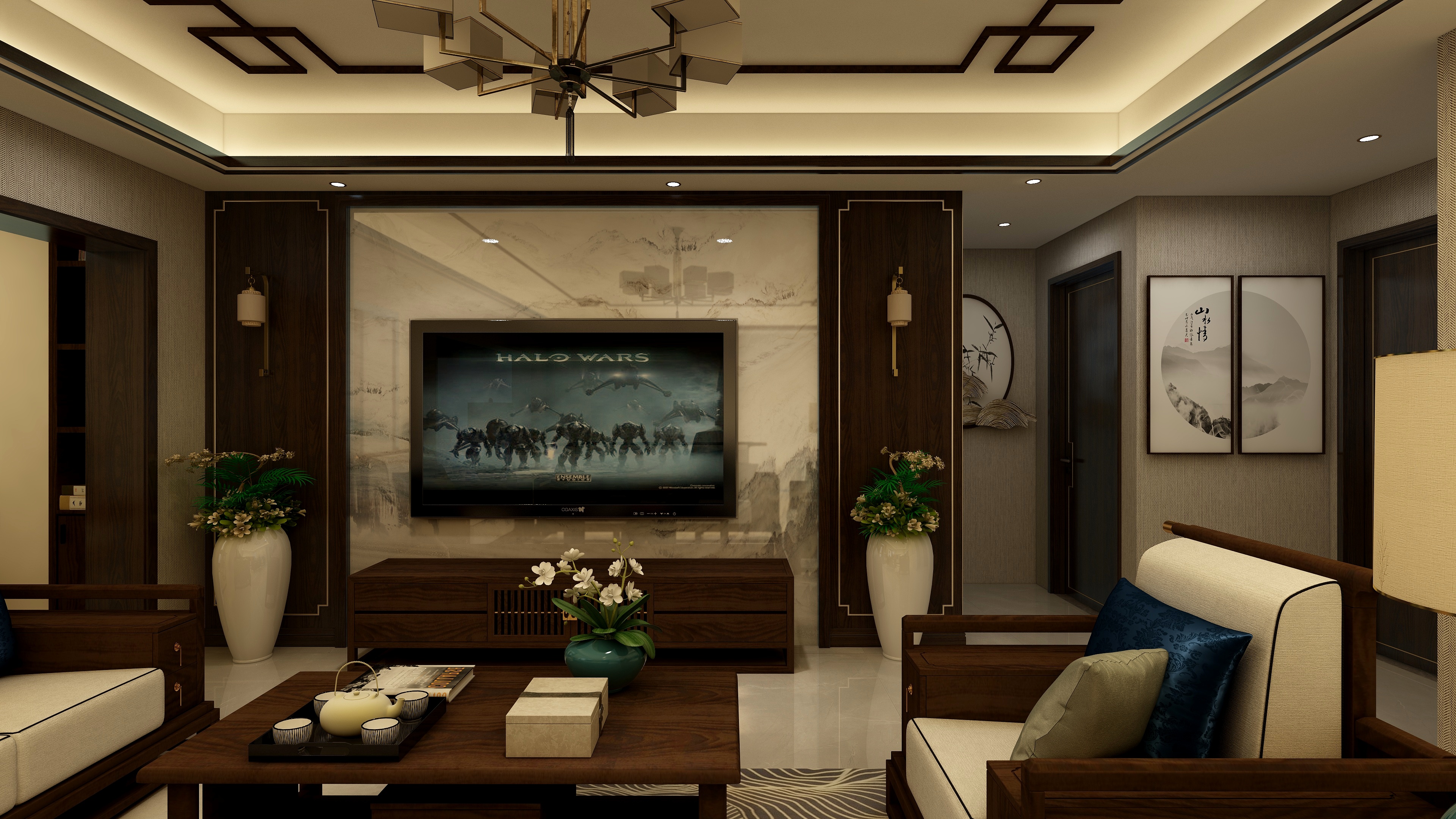 皮特丶陈-秀山县凤凰城新中式装修效果图