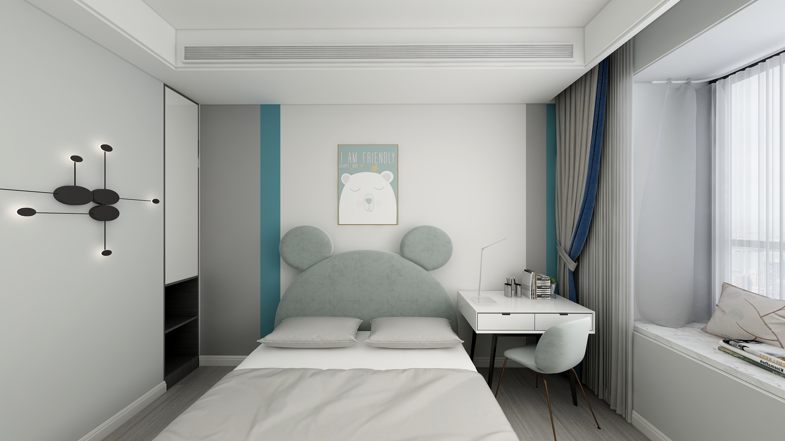 兔兔丶-北上海至尊1-2704-次卧室-装修设计方案