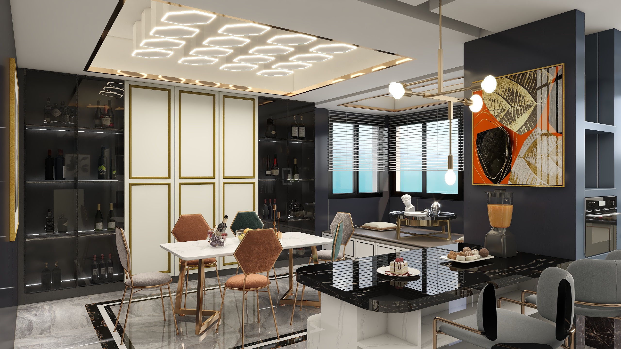 楚钧-2层别墅户型装修效果图