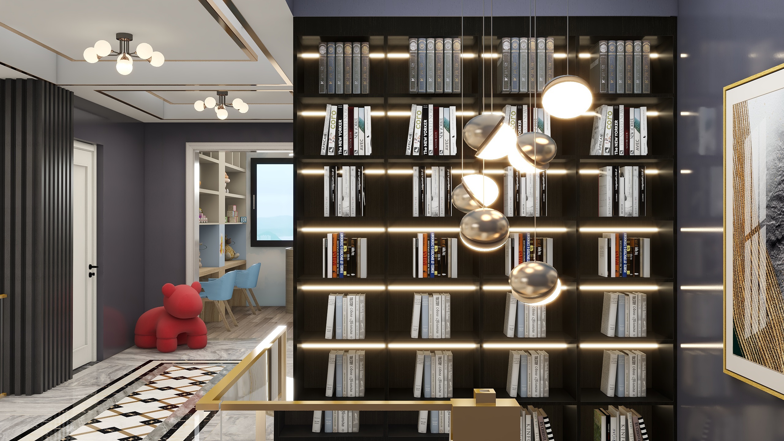 楚钧-2层别墅户型装修效果图