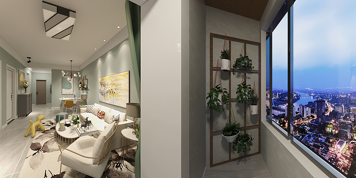 大成DESIGNER-御锦城智慧树66平米03户型纯南两户-装修设计方案