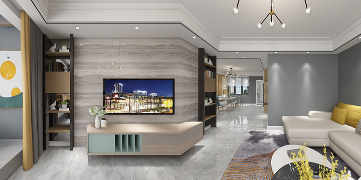 颜团子设计-谷城正洪春天龙庭北欧-装修设计方案