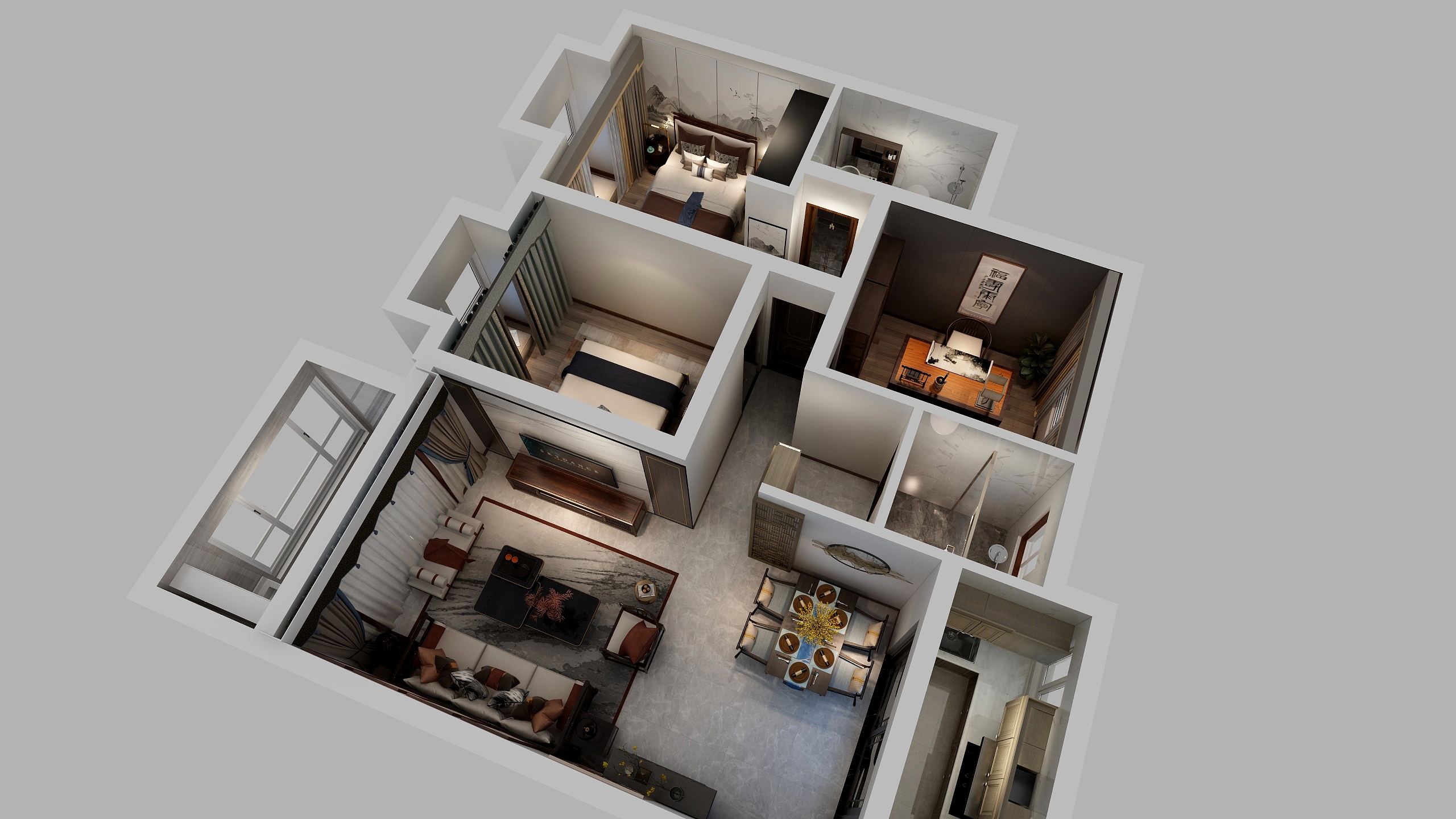 尹垚-中粮119-现代简约-装修设计方案