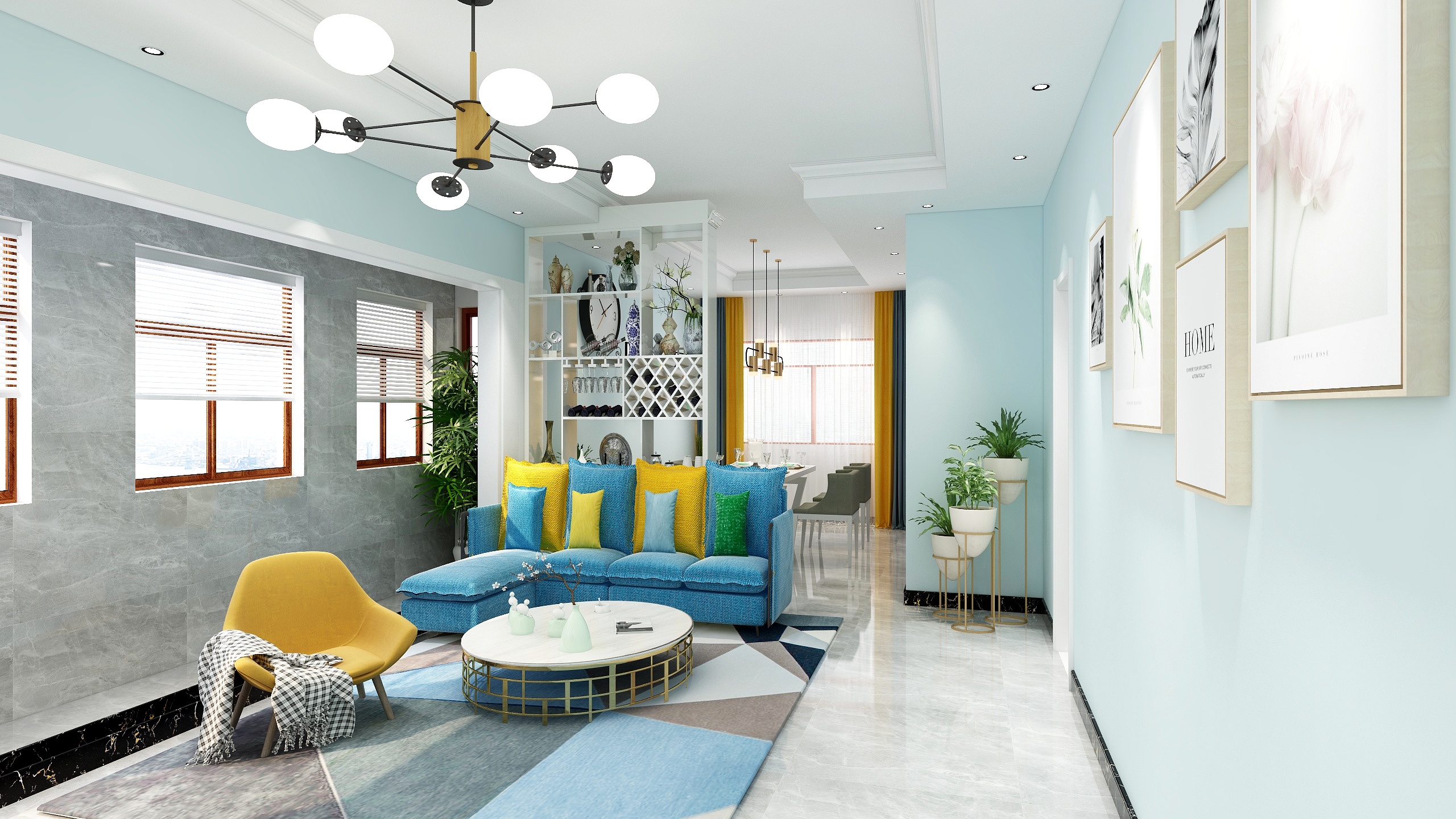 未来空间设计-瑞和园89.50㎡B户型3室2厅1卫-装修设计方案