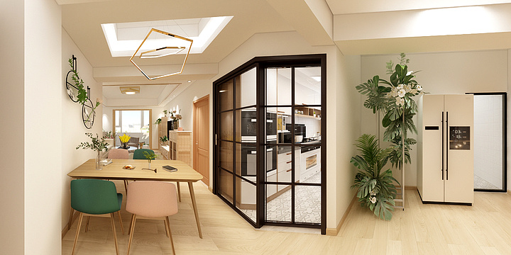 圆一一-麓湖国际原始户型图-副本-副本-装修设计方案