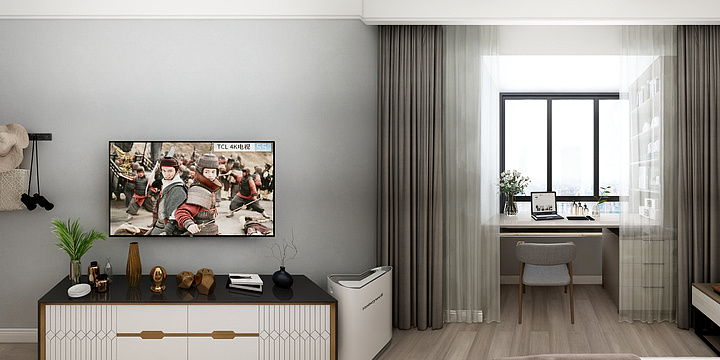 长方形混泥土移动师-海昱东方11栋702-装修设计方案