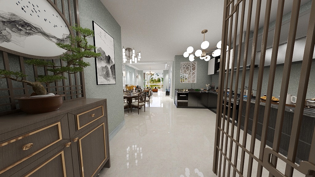 义无反顾Uyzn-红河商业122平方户型2新中式-装修设计方案