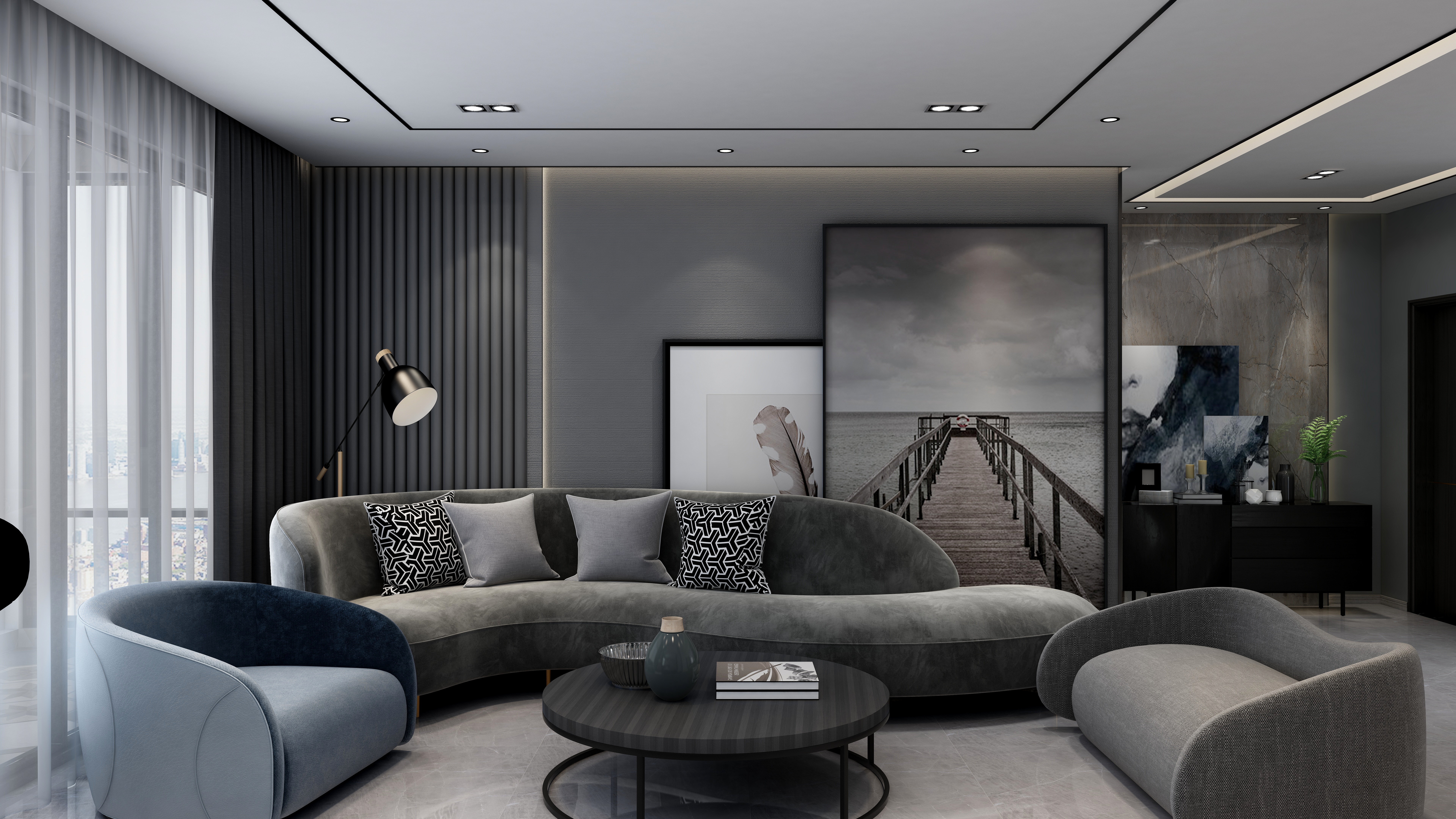 美尼美全屋快装定制-高级灰套三双卫-装修设计方案