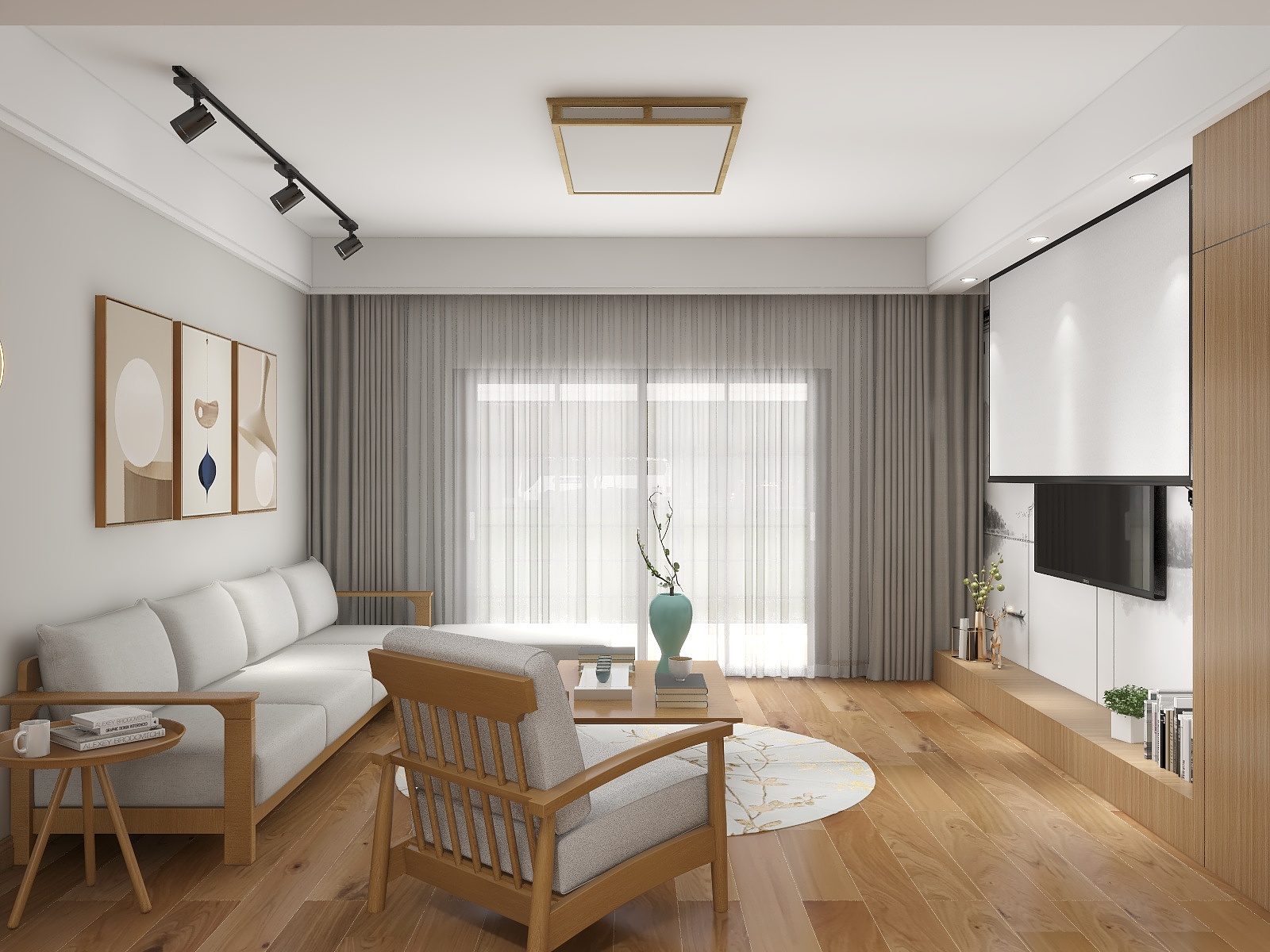 designerforyou-景泰园，日式原木风-装修设计方案