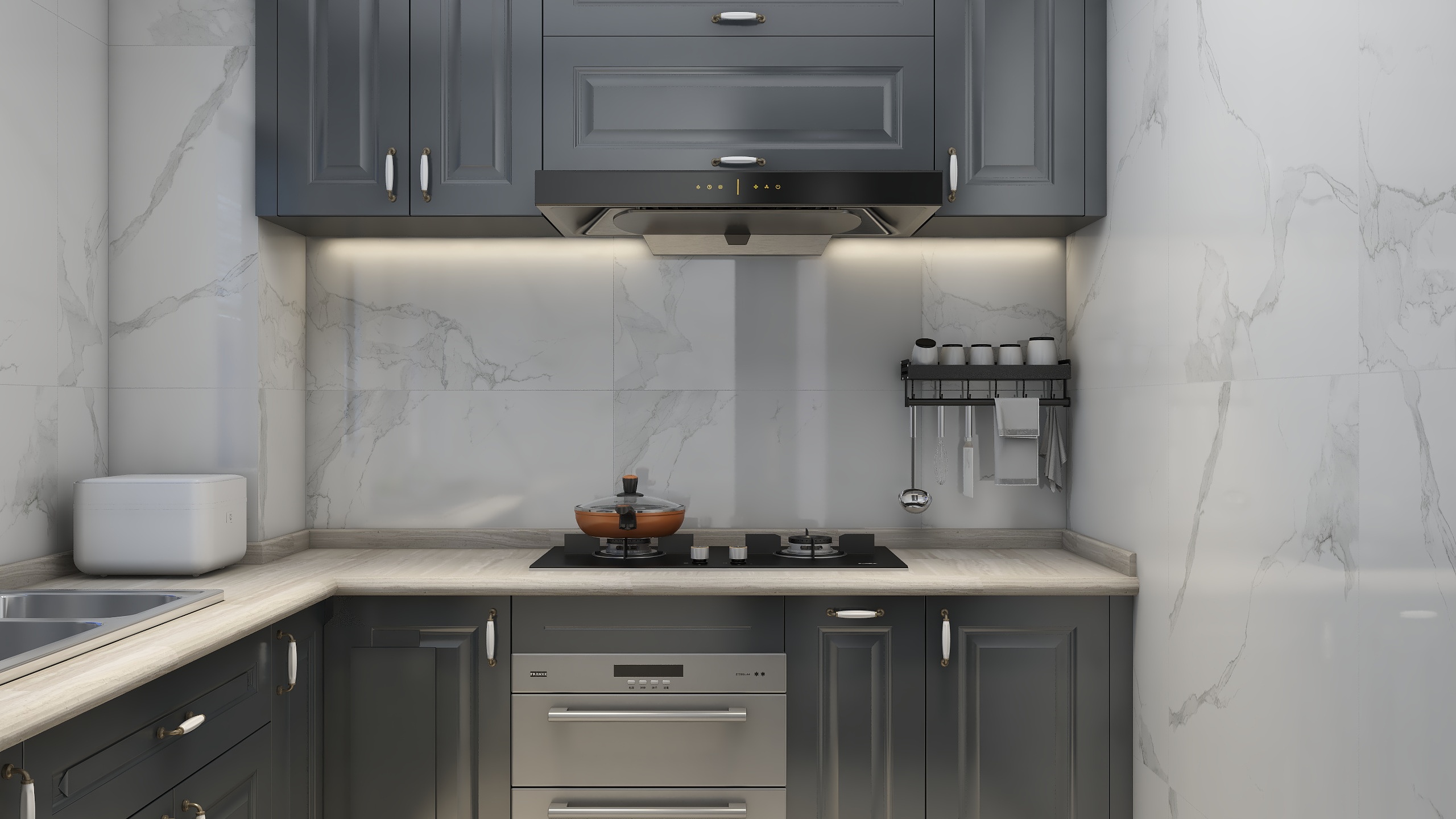 潮州设计师阿龙-新中式-水墨装修效果图