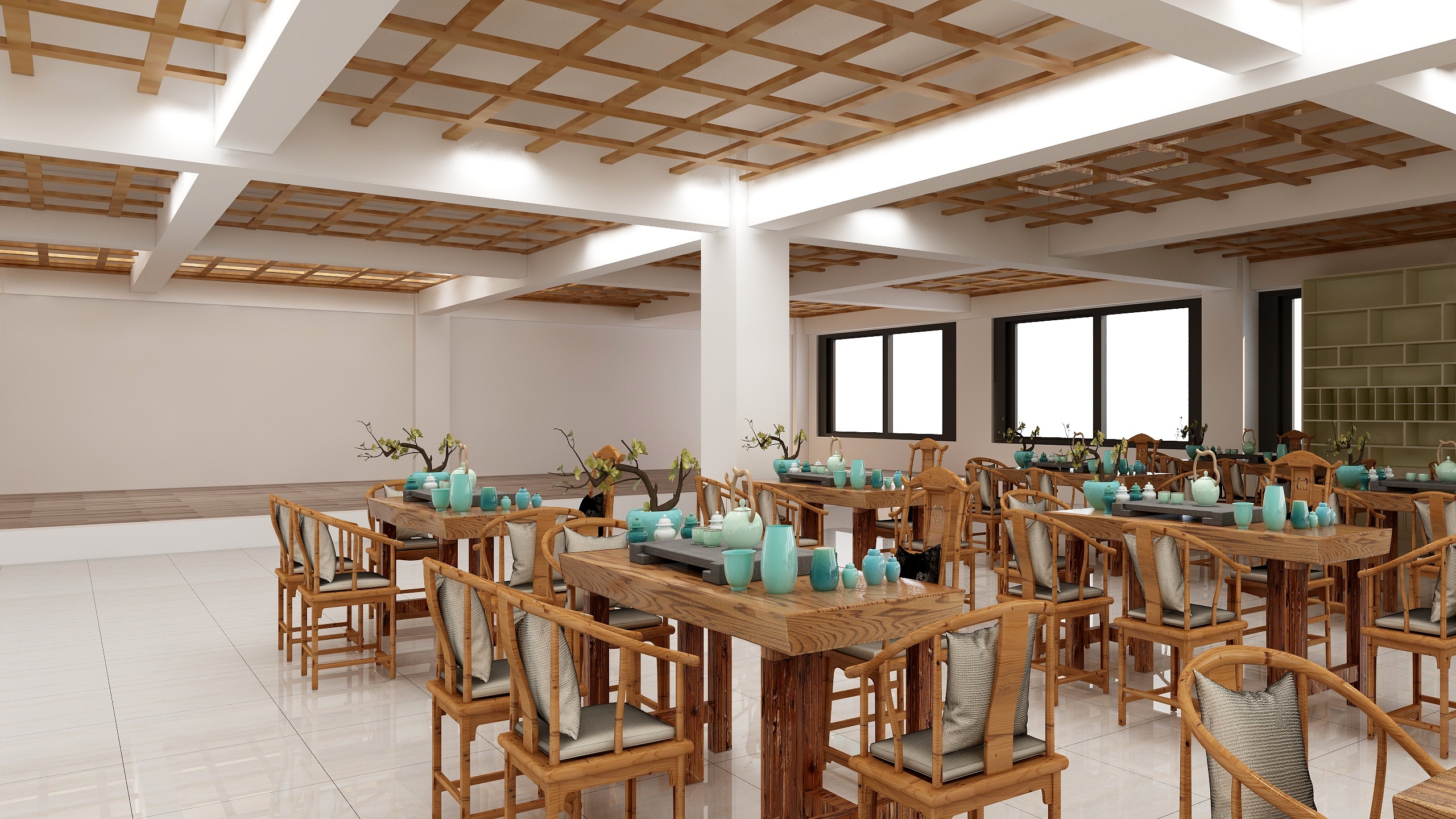 贵州锦宏装饰-茶艺（隔断关闭）-装修设计方案