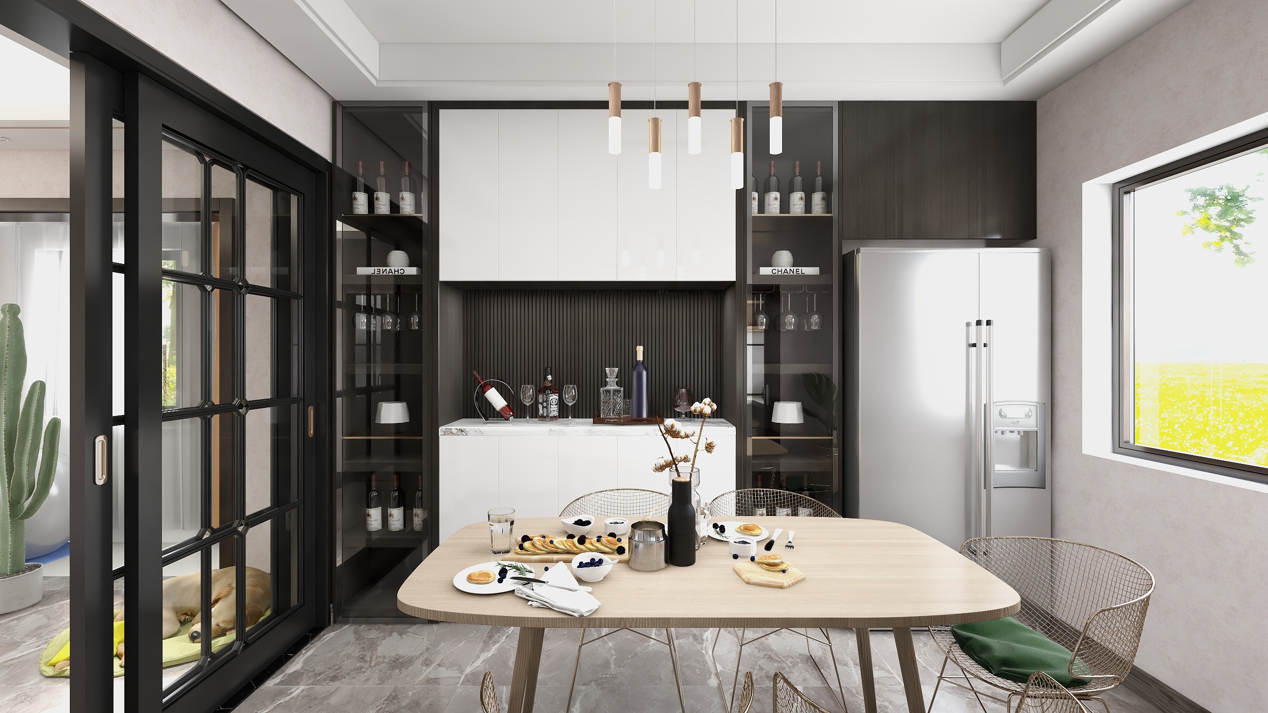 苏大囍呀-86方混搭两居装修效果图