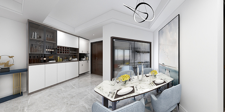 何鑫礼-客餐厅-装修设计方案