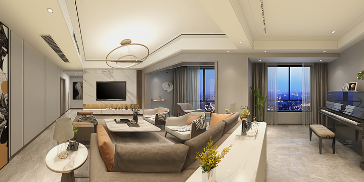 LX606-华润二十四城（现代）-装修设计方案