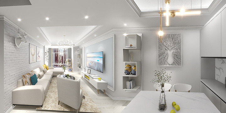 LYLYI-德信海德公园83.00㎡A2’3室2厅1卫1厨-装修设计方案