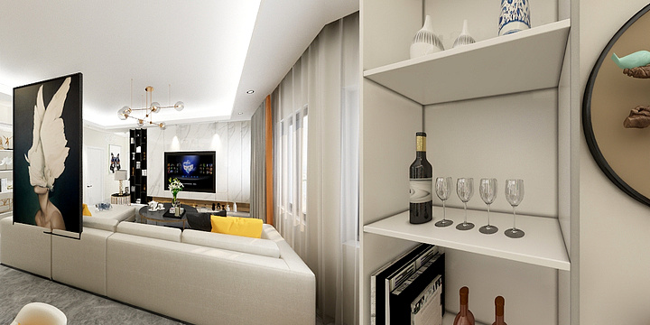 吃鱼的小黑猫-瑞和园89.50㎡B户型3室2厅1卫-装修设计方案