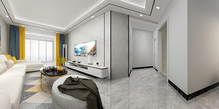 枣庄兴尚装饰-公园悦府1603西户1-装修设计方案