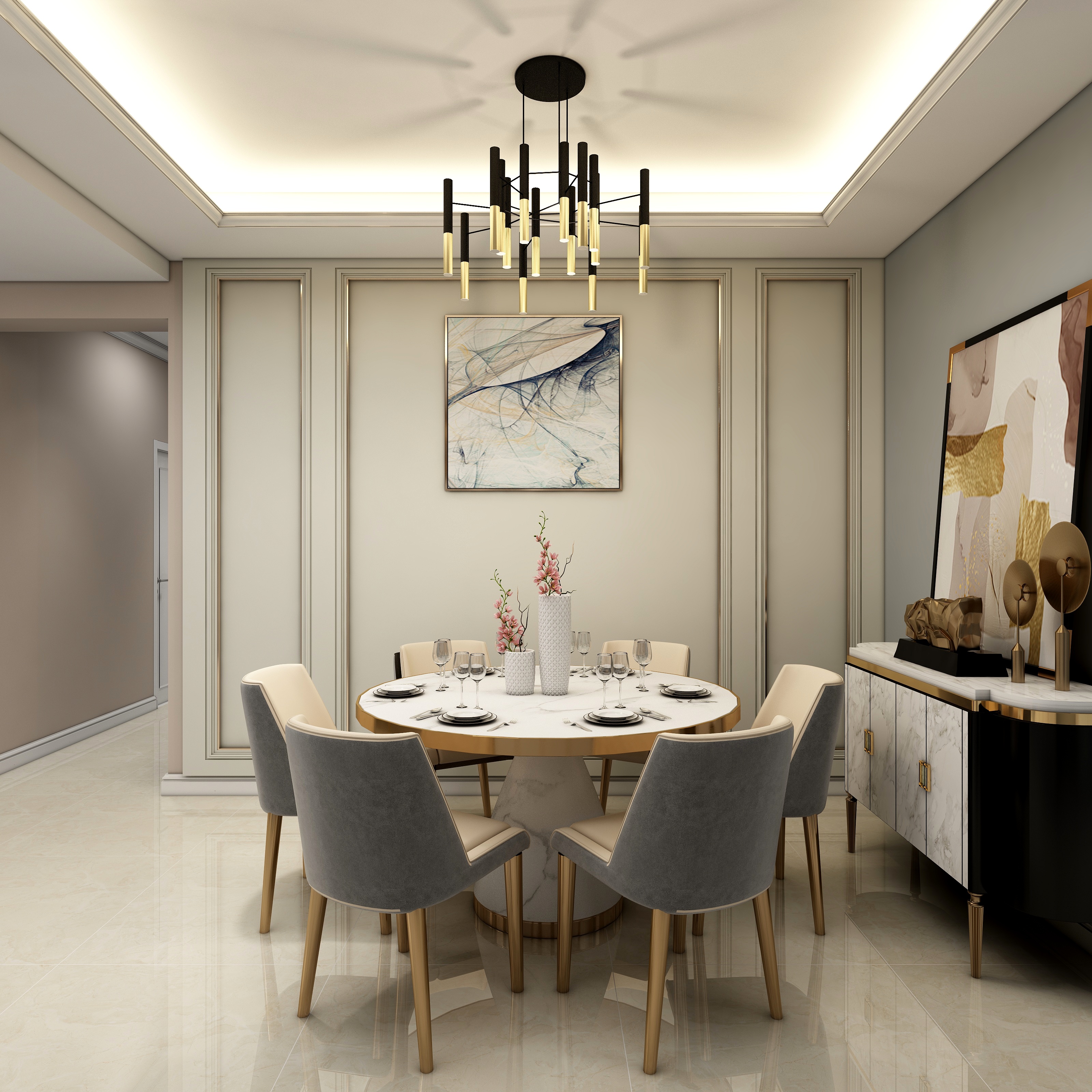 梅起硕-西南海O区-潘女士轻奢客餐厅(最终成品不在此展示)-装修设计方案