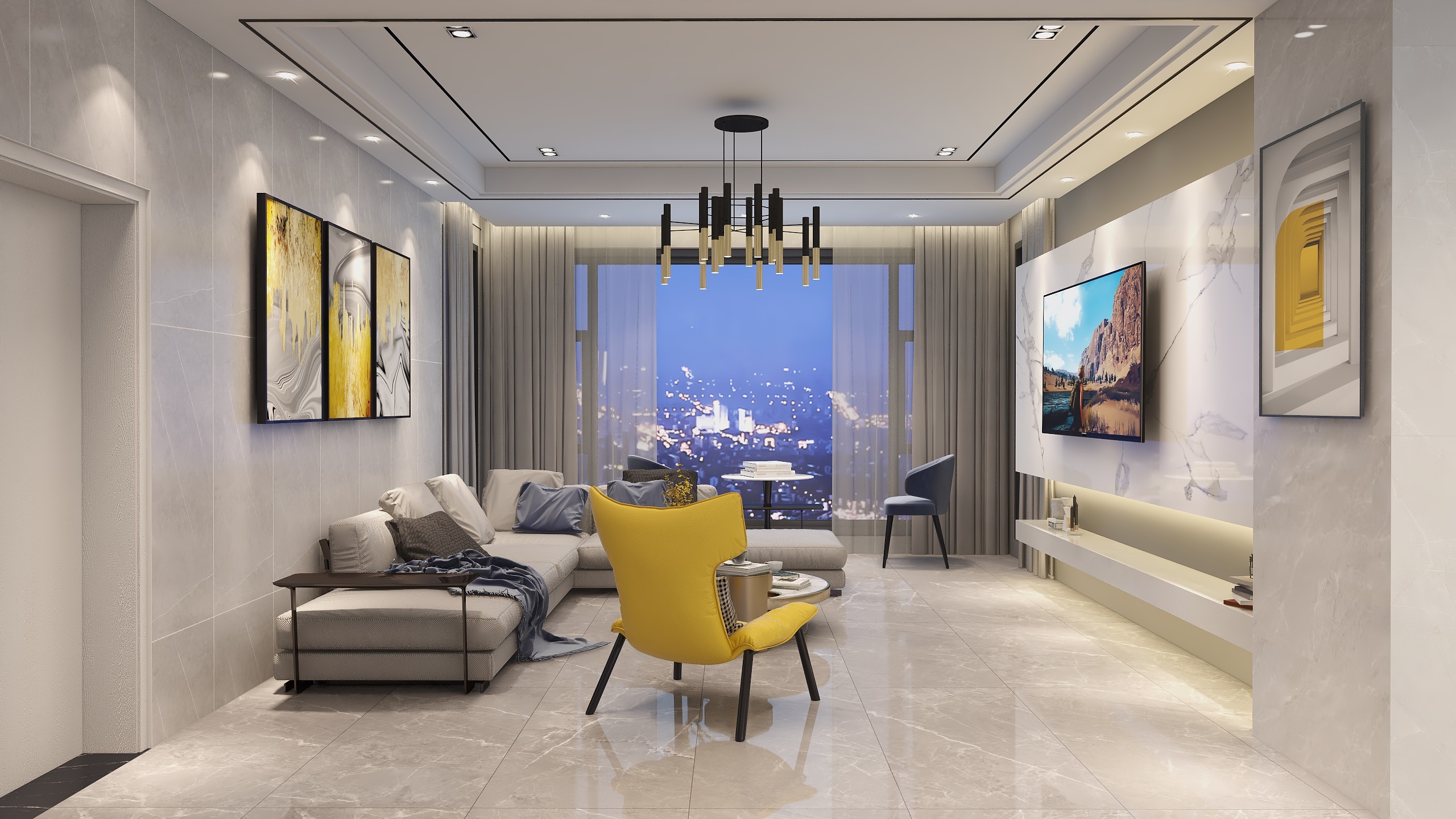 BM首席设计师悟空-惠莘园汪总住宅效果图-装修设计方案