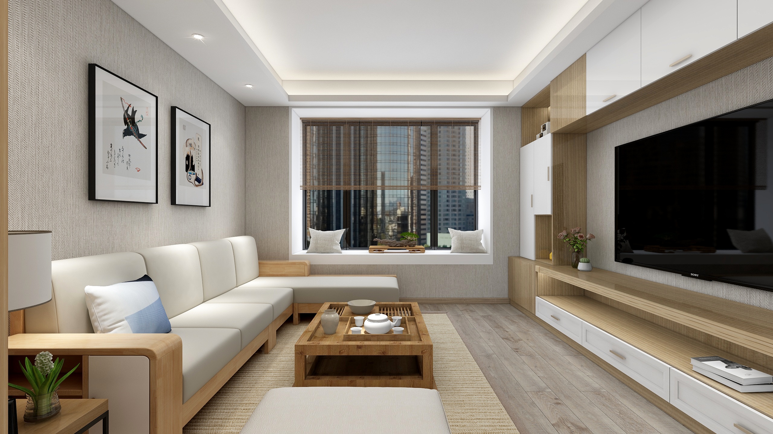 柏壹空间设计-日式原木装修效果图