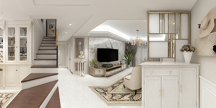 欢乐YANG-锦绣江南-美式-装修设计方案