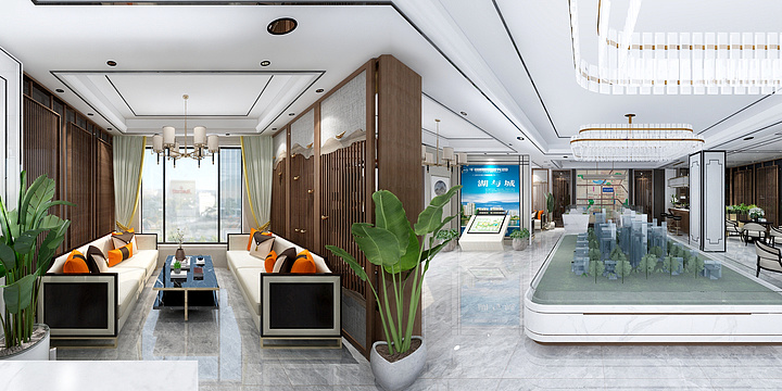 小桥流水17305400133-新中式售楼部--装修设计方案