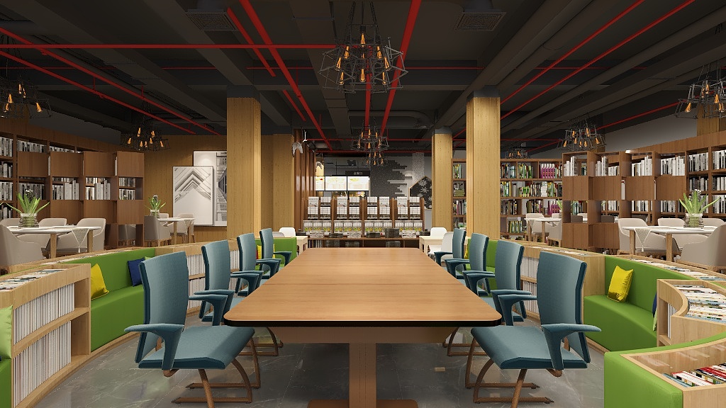 186****9350Jtzo-书吧平面图装修效果图