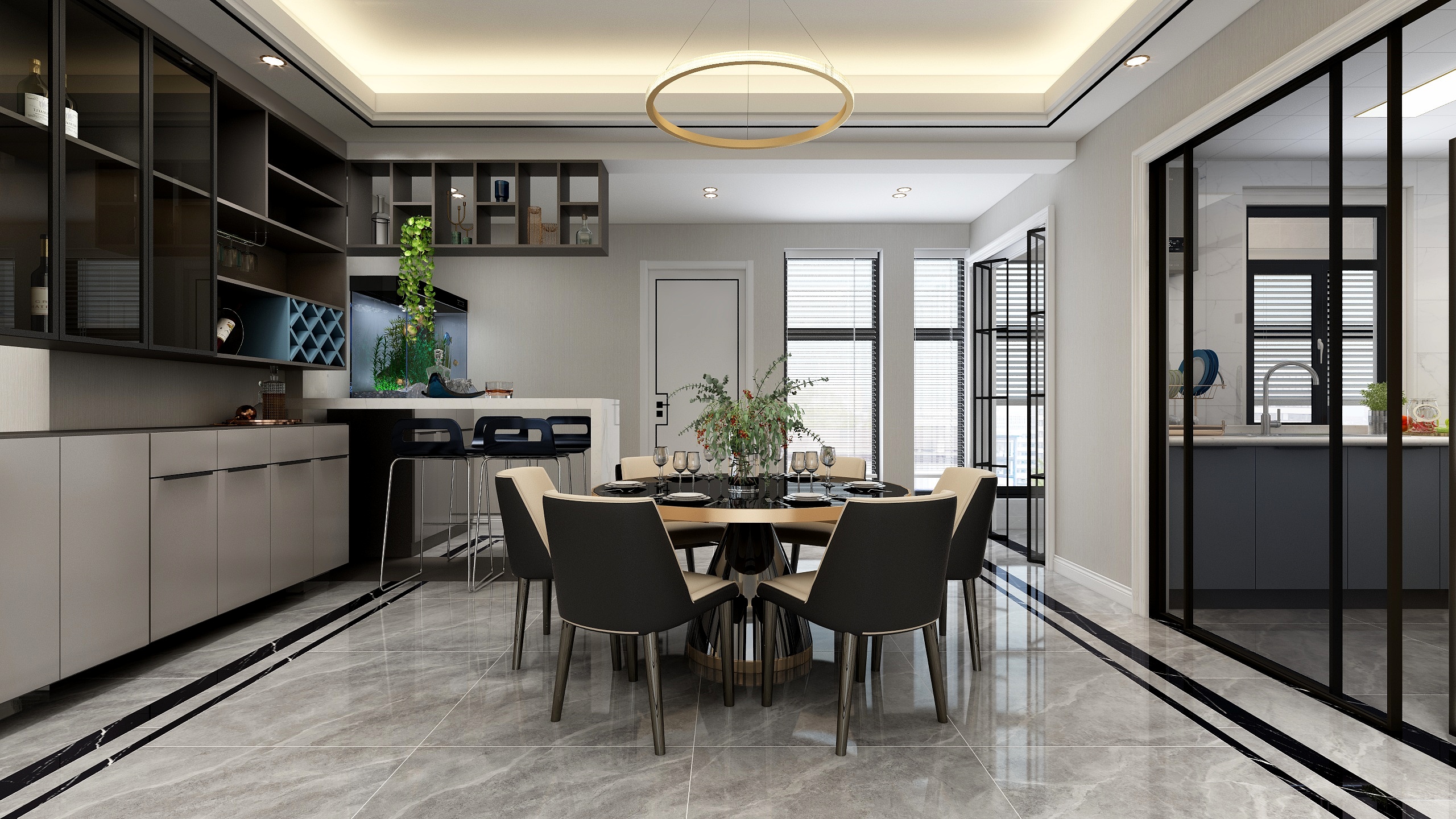 王瑛-极简线条的雅韵居所装修效果图