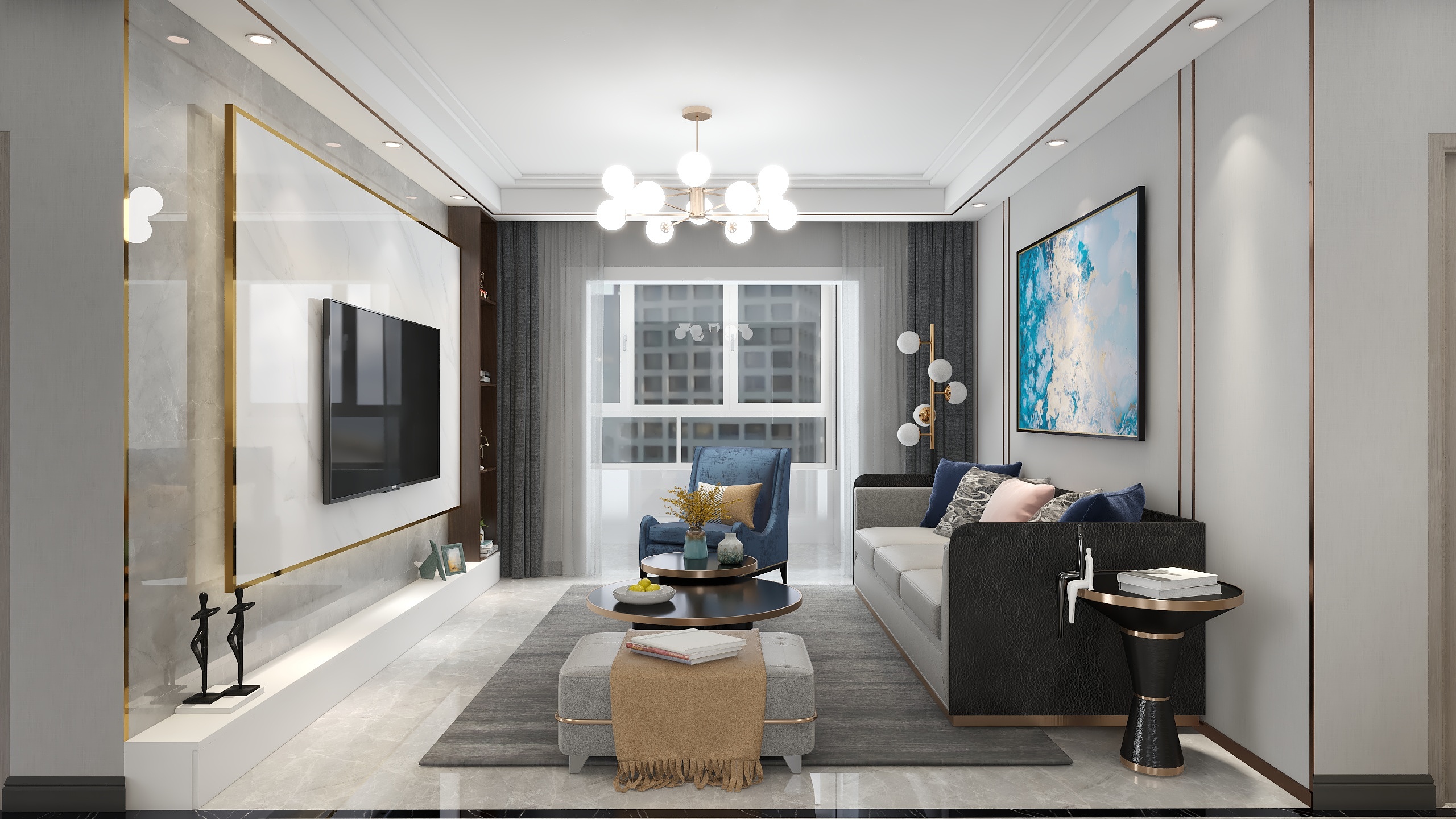 茨林2022-锦绣华府1404轻奢-装修设计方案