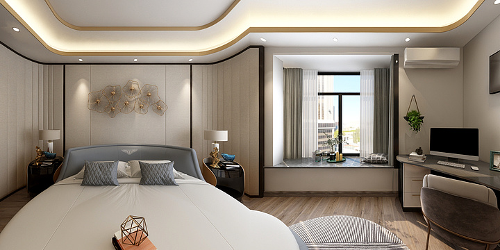 范有钱-奕聪花园20栋3102雅居二楼主人房-装修设计方案