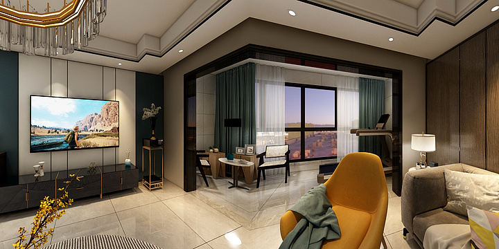 灵感缔造-现代简约。盛世豪庭钟-装修设计方案