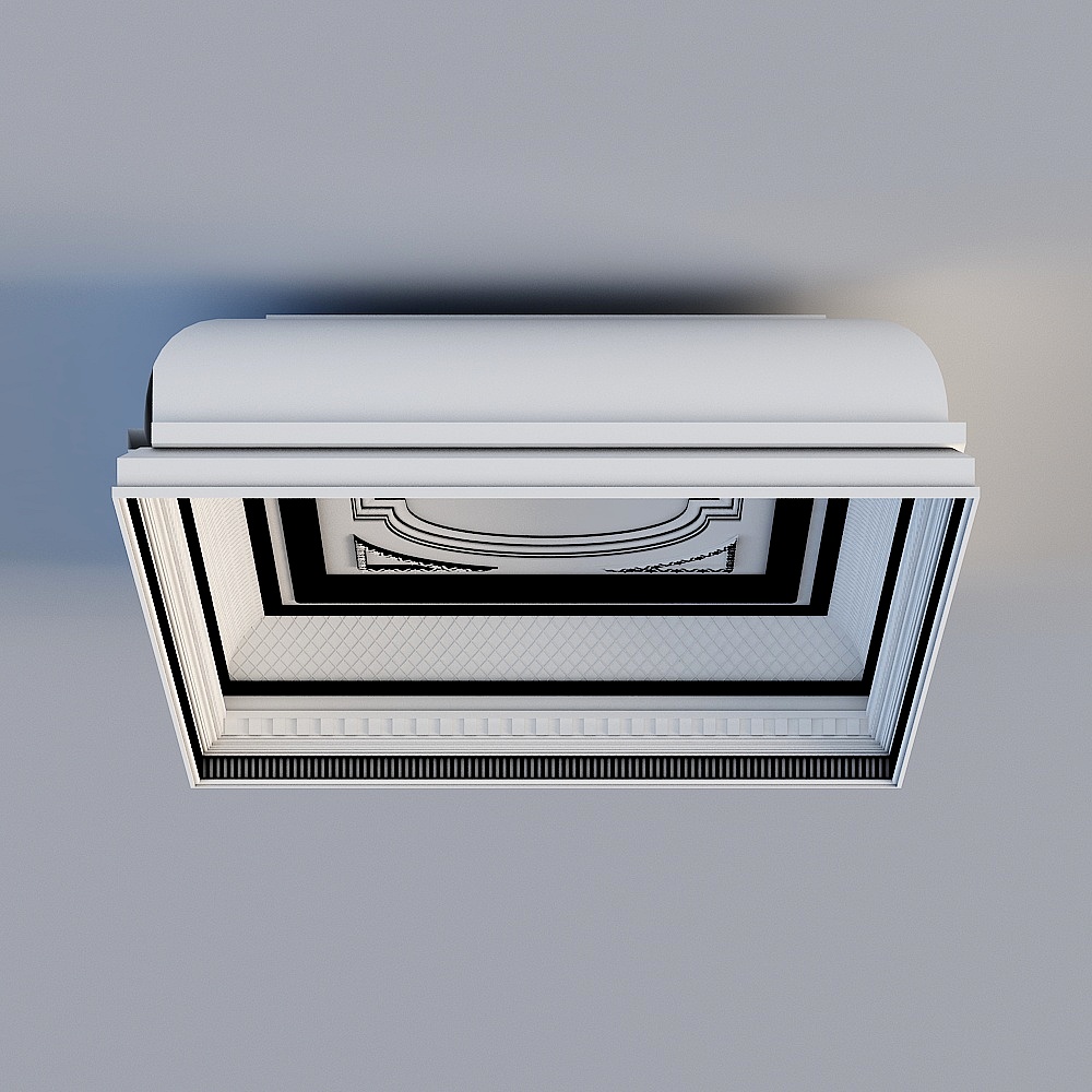欧式风格吊顶石膏线3D模型