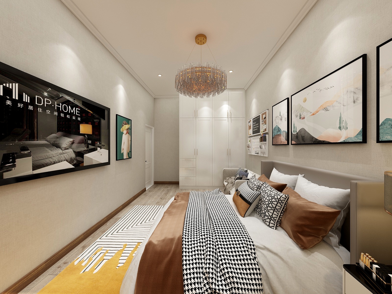 刘设计1-35方轻奢风两居装修效果图