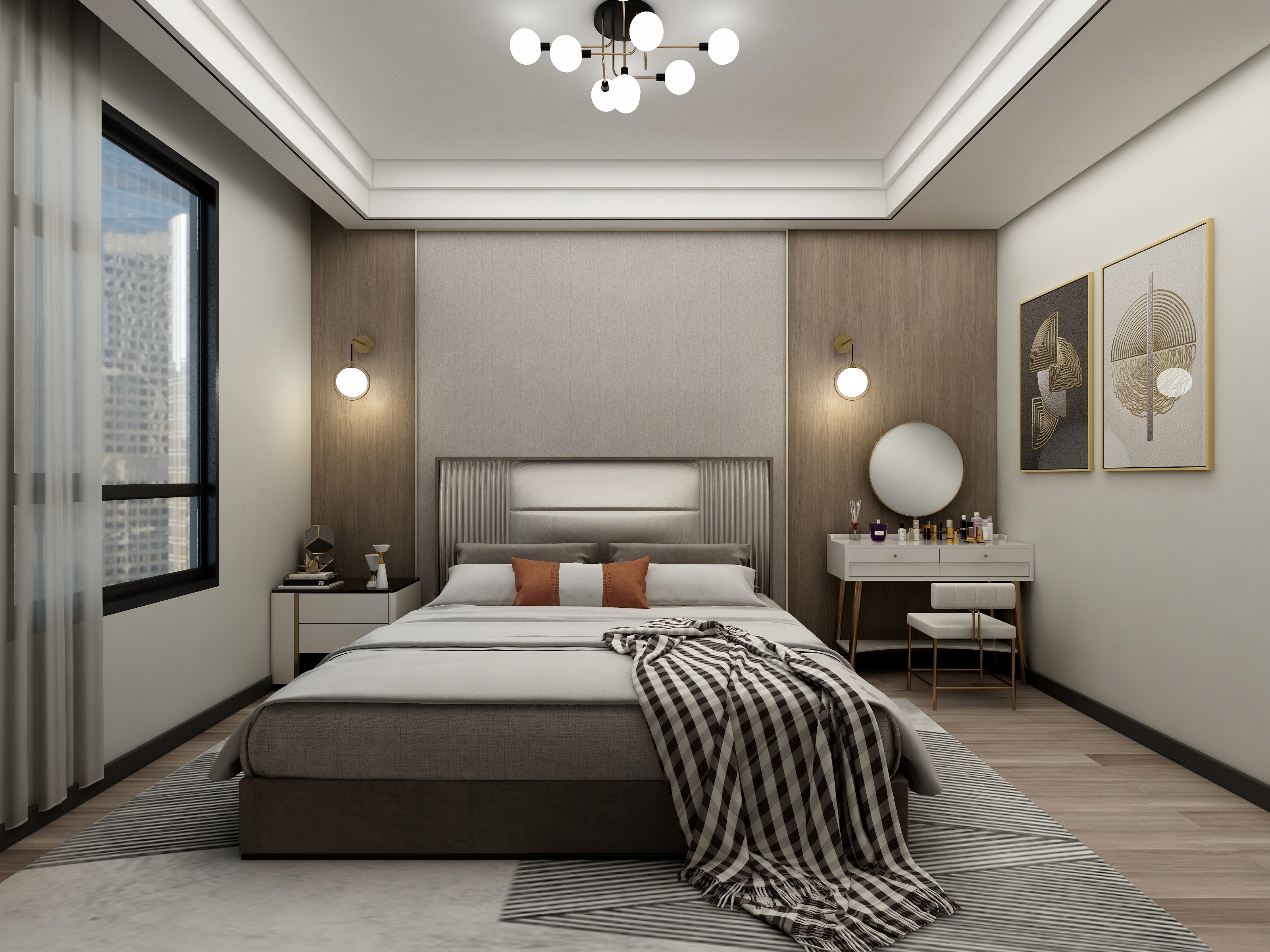 成爽-116方现代三居装修效果图