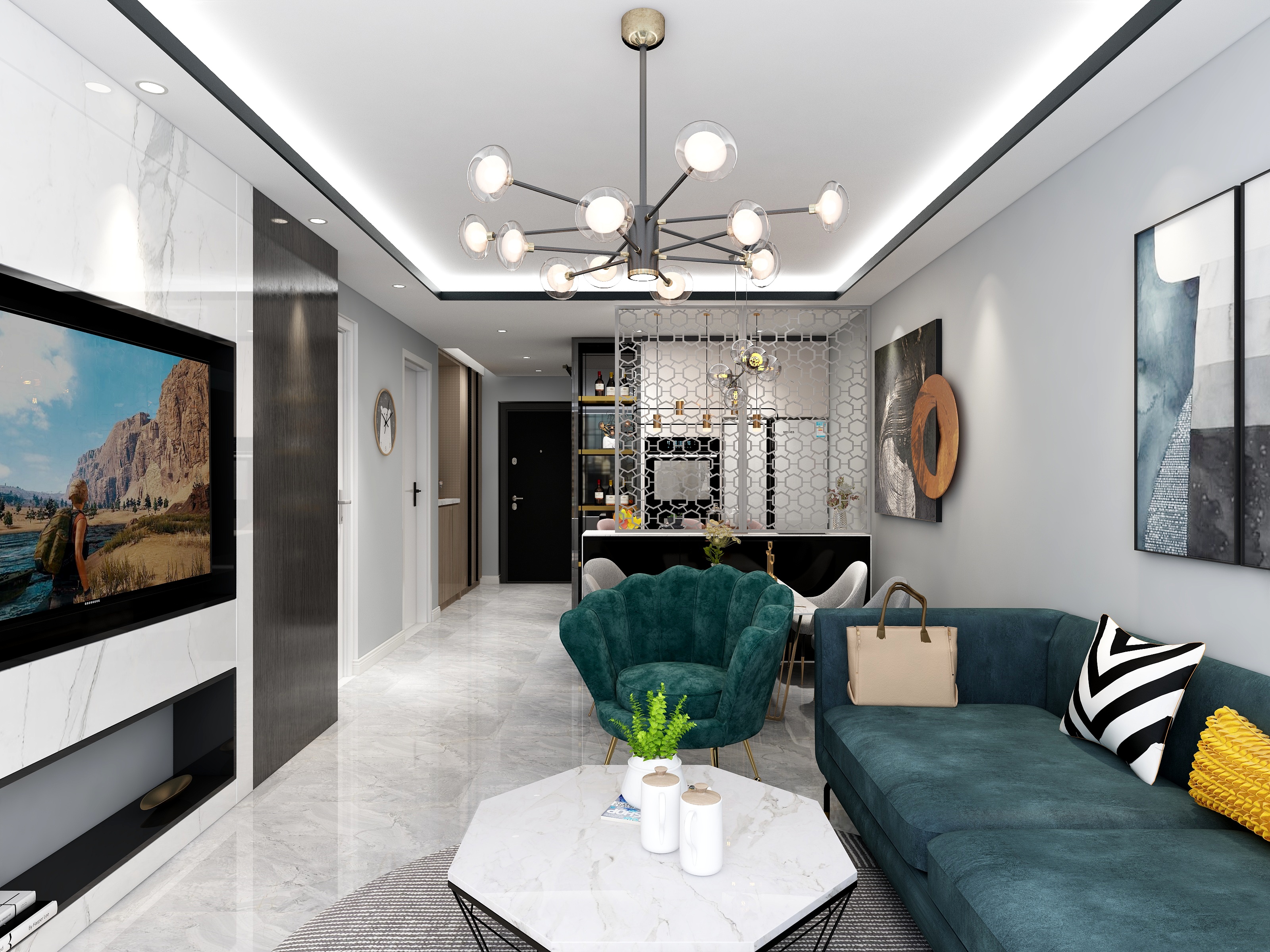 品质设计改变生活-富力五期94㎡装修效果图