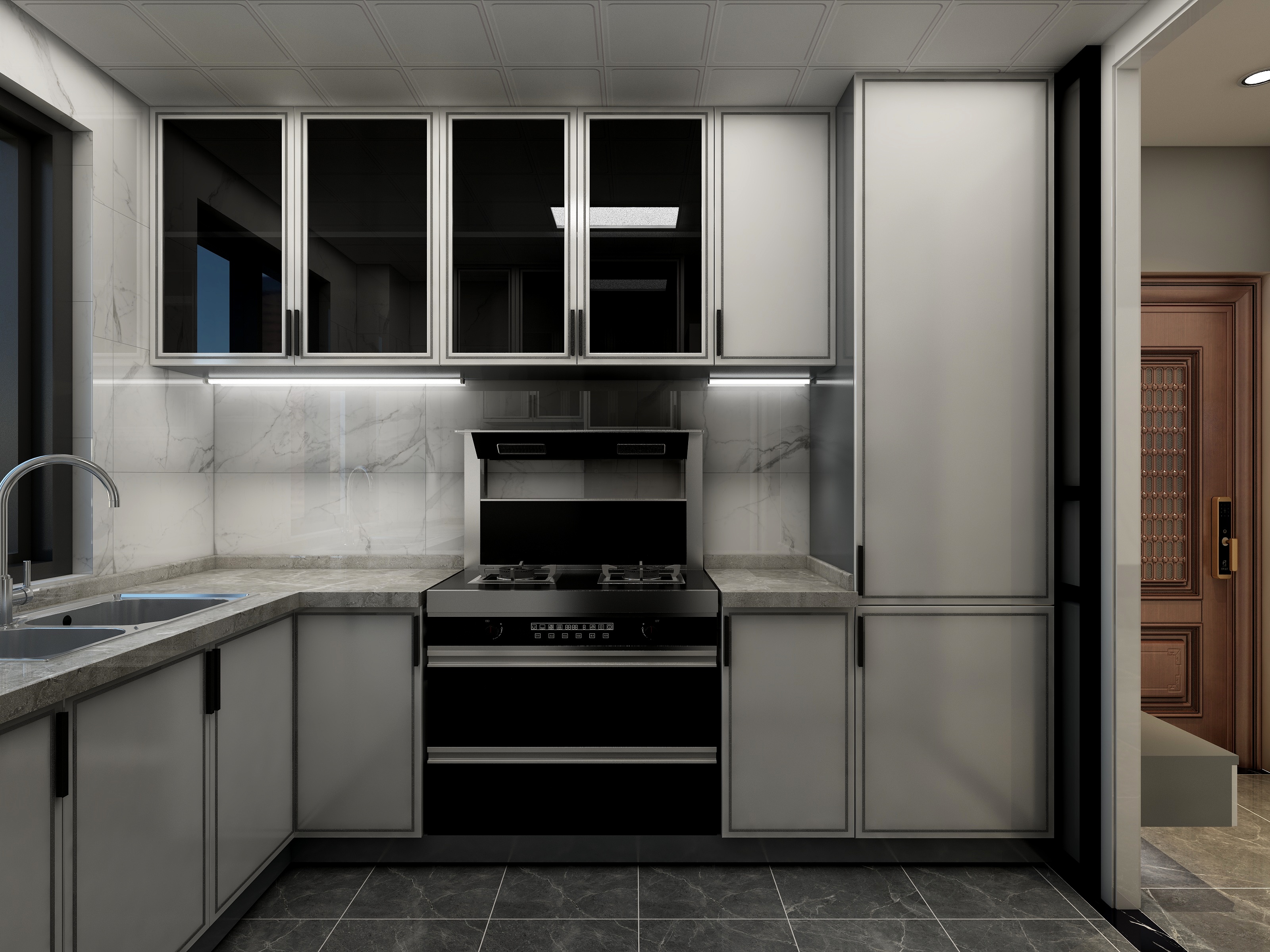 成爽-116方现代三居装修效果图