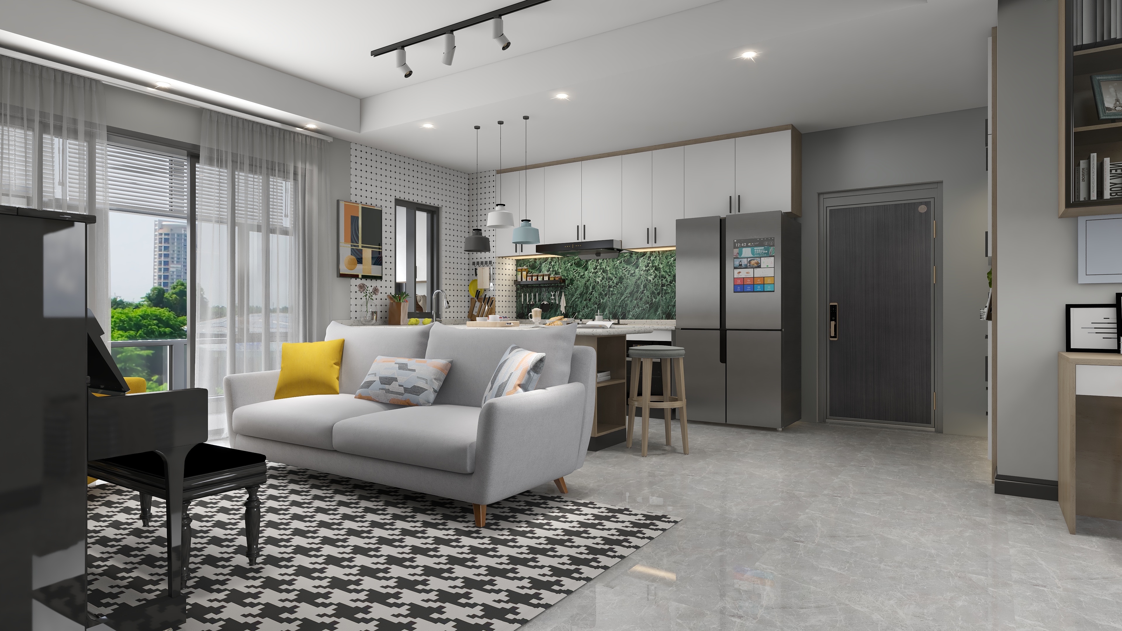 陈海燕-江山帝景哈佛D9-北欧风格装修效果图