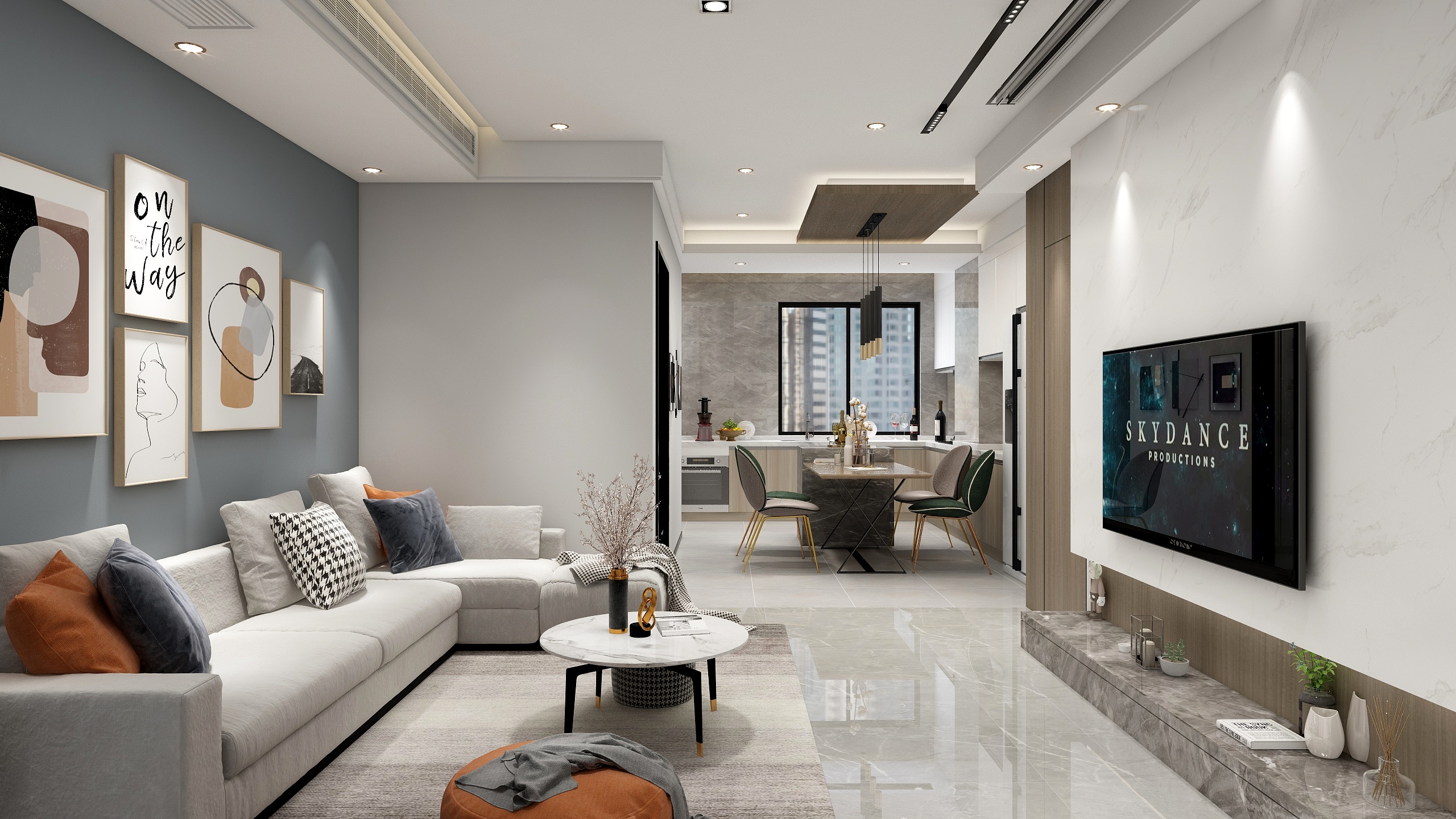 张煜强煜境设计-《惊喜》一150㎡顶楼花园复式五房装修效果图