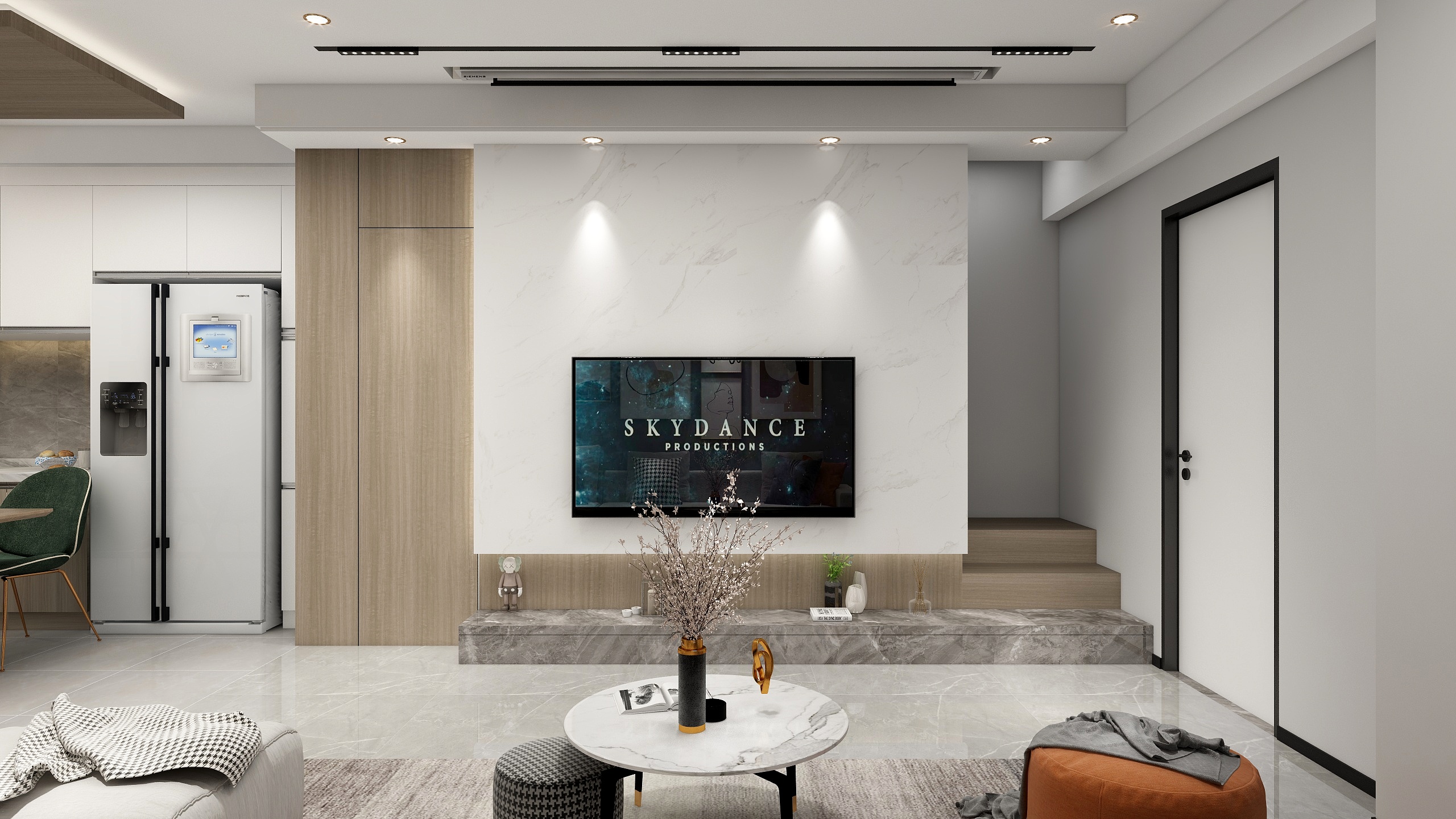 张煜强煜境设计-《惊喜》一150㎡顶楼花园复式五房装修效果图