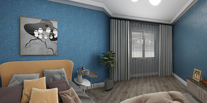泰诗爾-紫云城北欧彩色风格-装修设计方案
