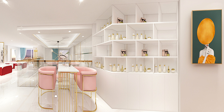 椒小盐-轻奢白X美容美甲-装修设计方案