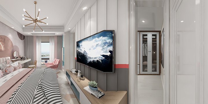 设计师丨Chiang-德信海德公园83.00㎡A2’3室2厅1卫1厨-装修设计方案