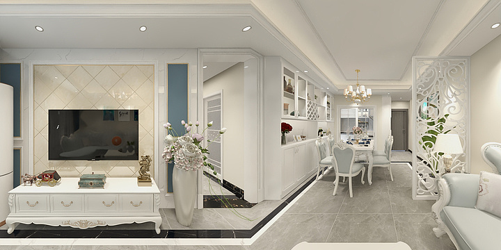 紫羽i-80方简欧风-装修设计方案