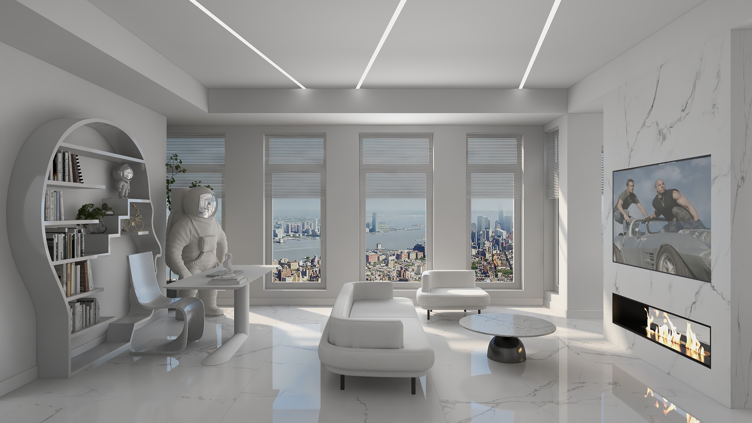 Fashion前线-瑞和园89.50㎡B户型3室2厅1卫-装修设计方案