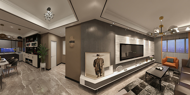 西格玛软装设计-东兴花苑（后现代）-装修设计方案