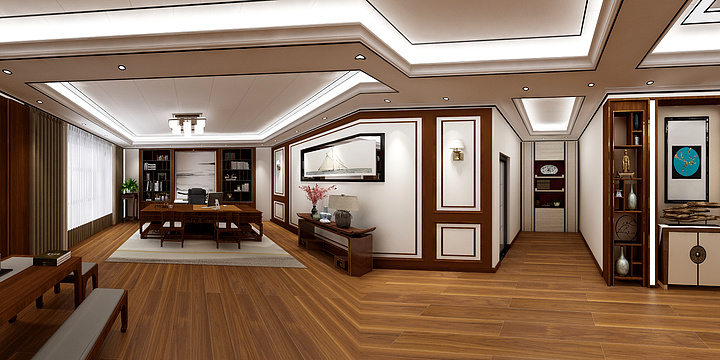 正大集团董事长办公室-装修设计方案