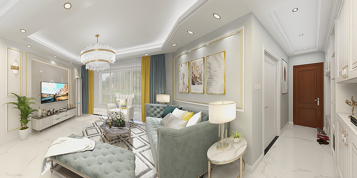 设计师洪军-万锦城现代轻奢-装修设计方案