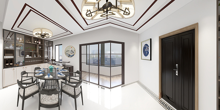 浊酒清欢-玖龙新中式完成-装修设计方案